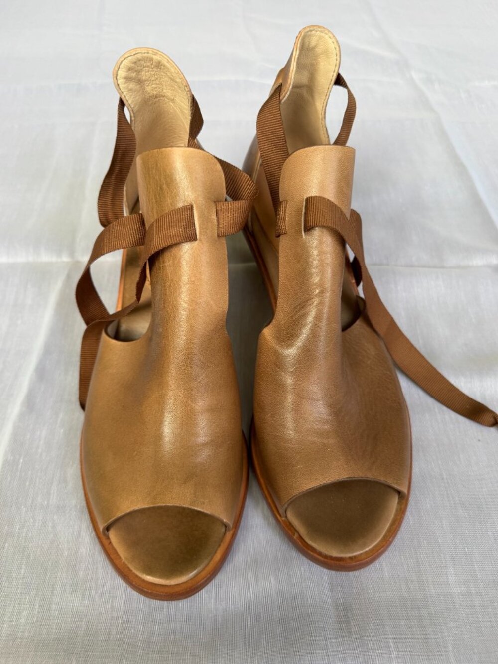 Neosens Made in Spain Tan Leather Strappy Heeled Sandals EU 37